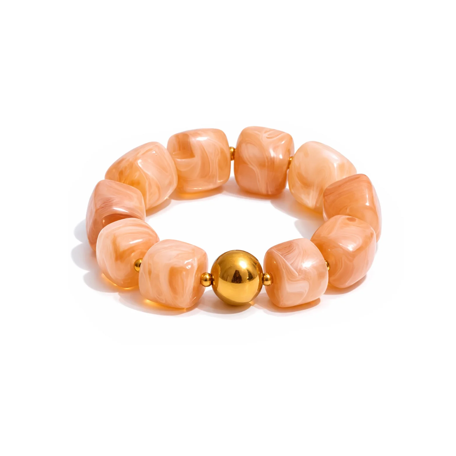 Beige Thick Bead Bracelet