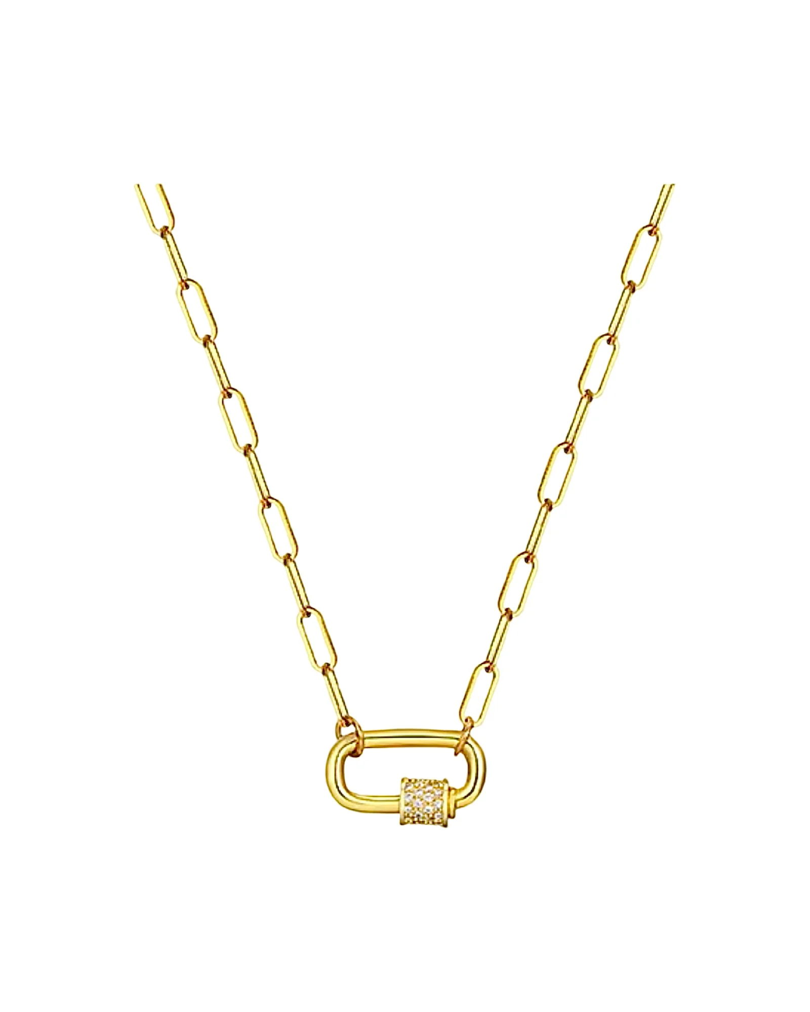 Gold Paperclip Necklace