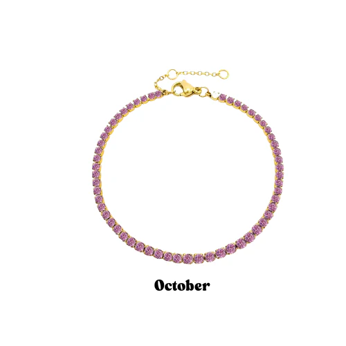 Gold Birthstone Bracelet - Image 11
