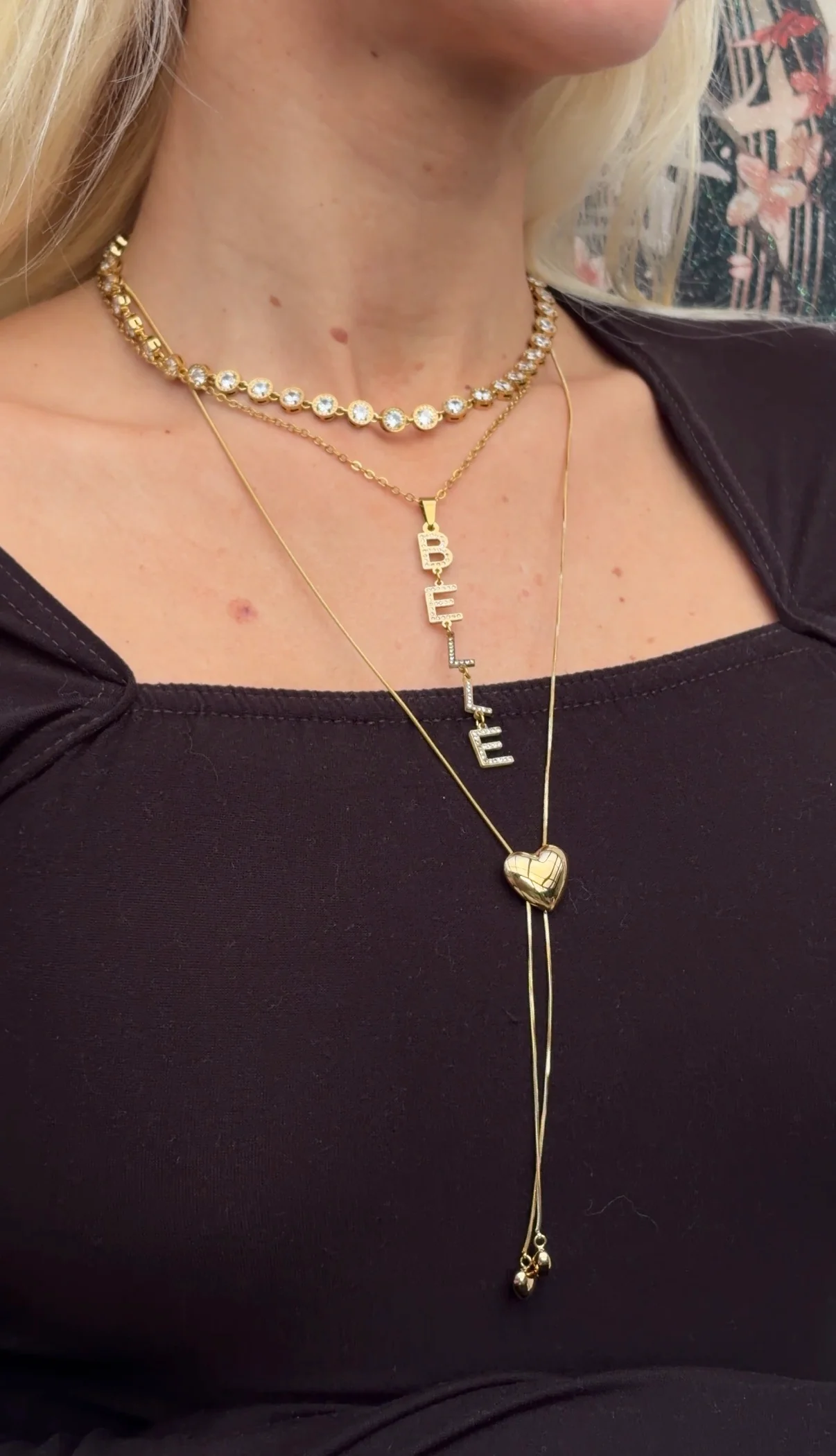Silver Adjustable Heart Necklace - Image 5