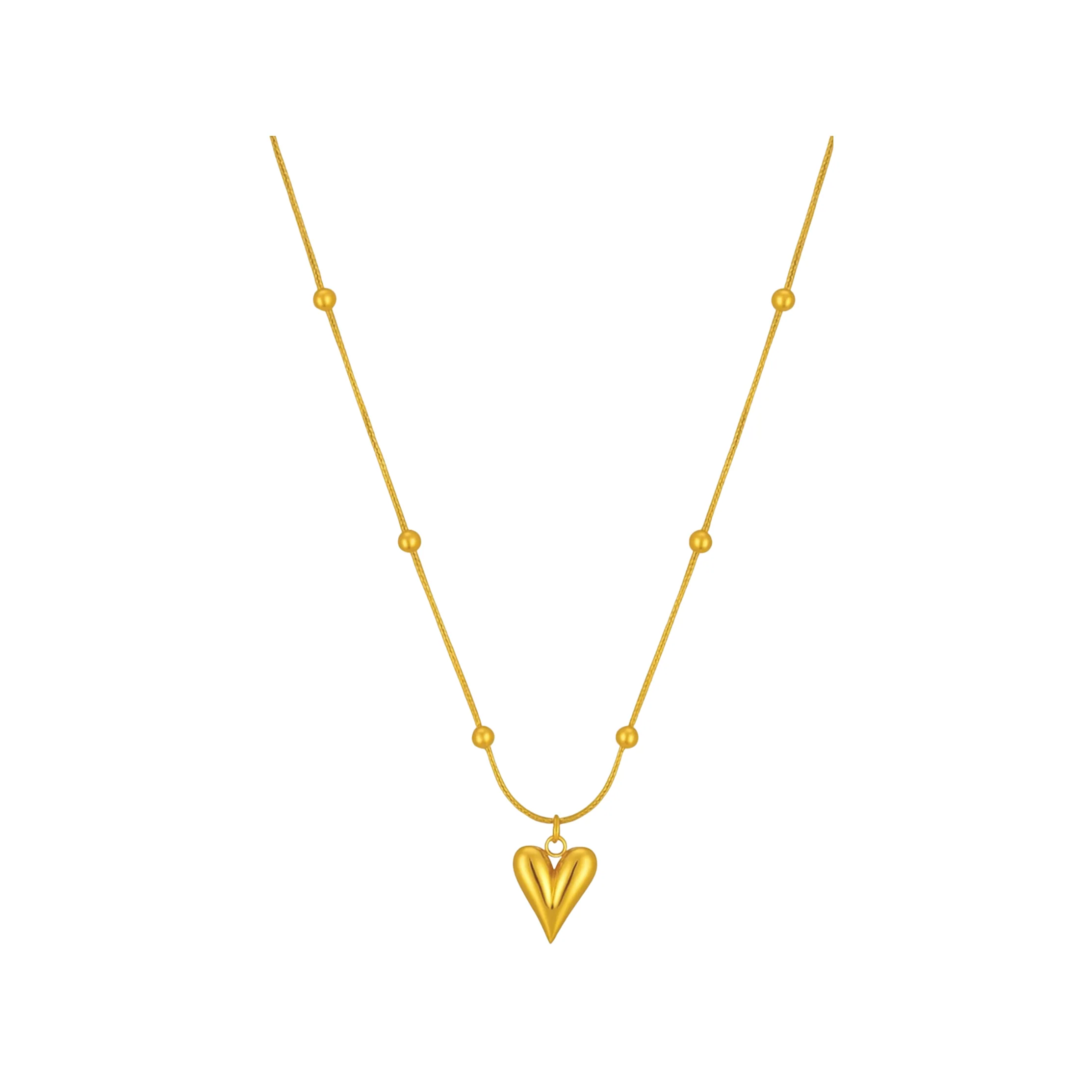 Gold Classy Heart Necklace