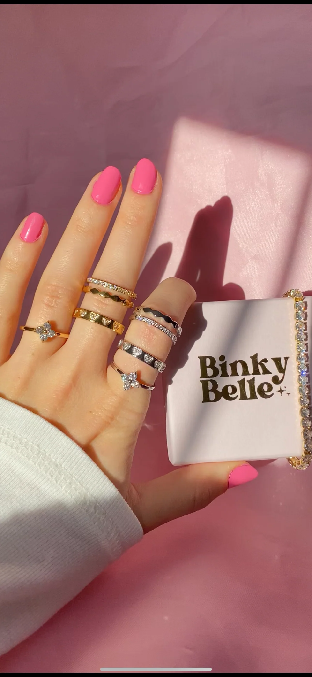 Gold Clover Adjustable Ring - Image 3