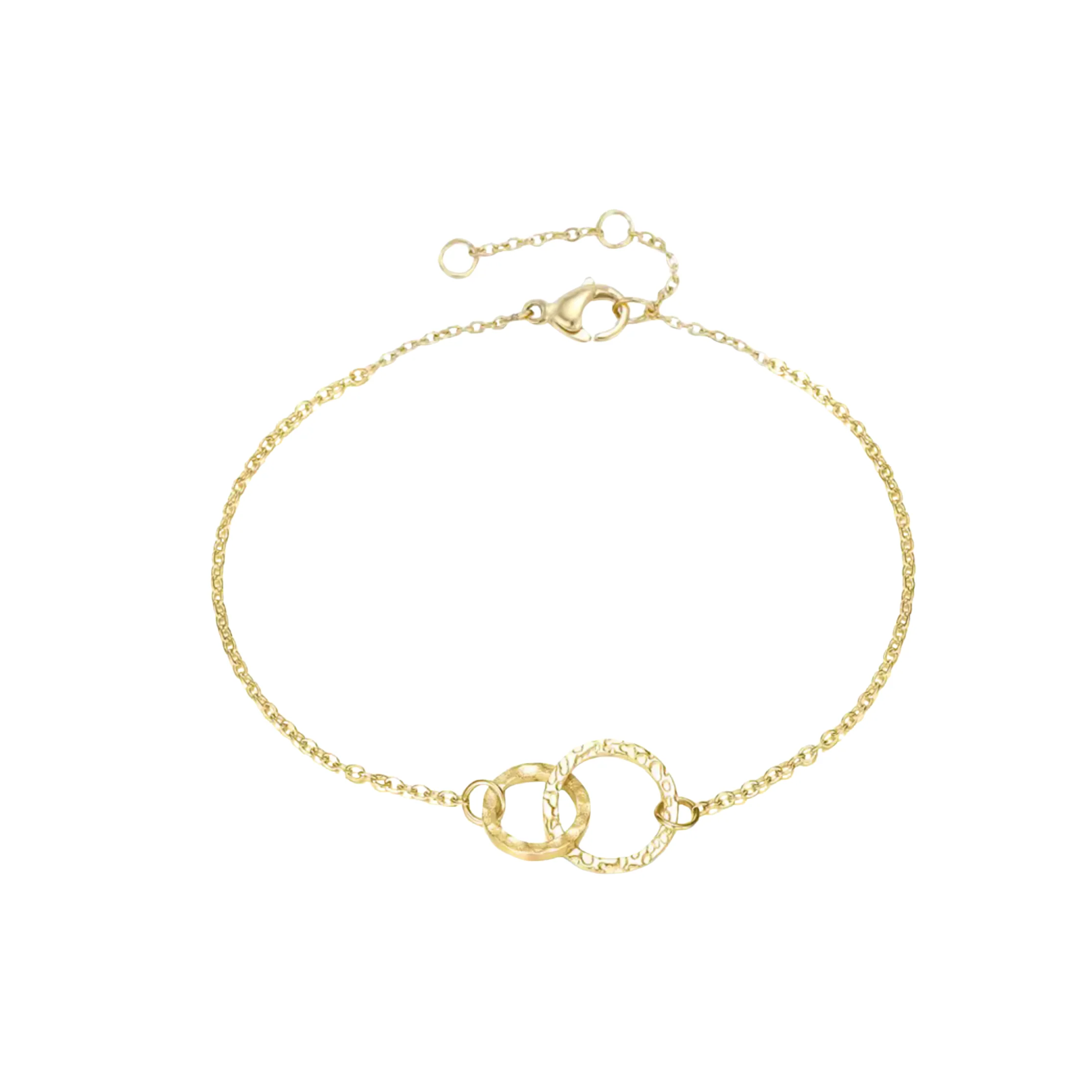 Gold Connected Circle Bracelet