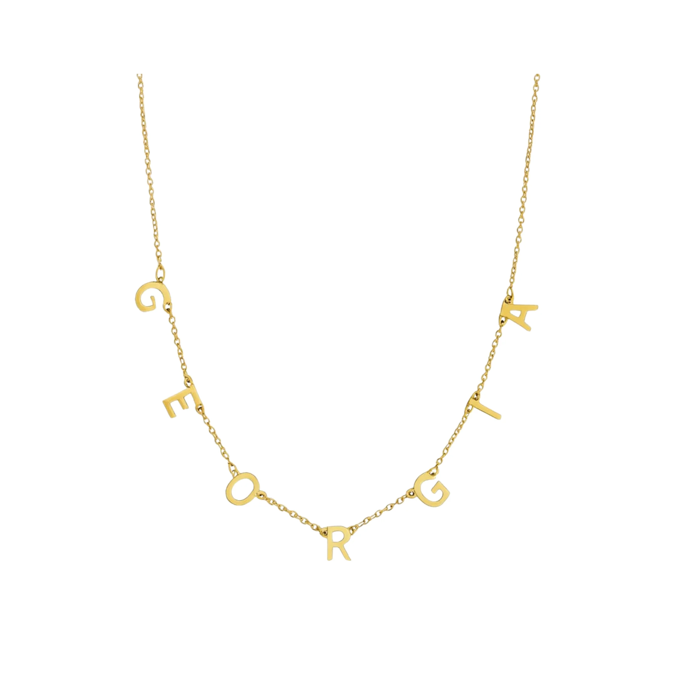 Gold Personalised Iconic Letter Necklace