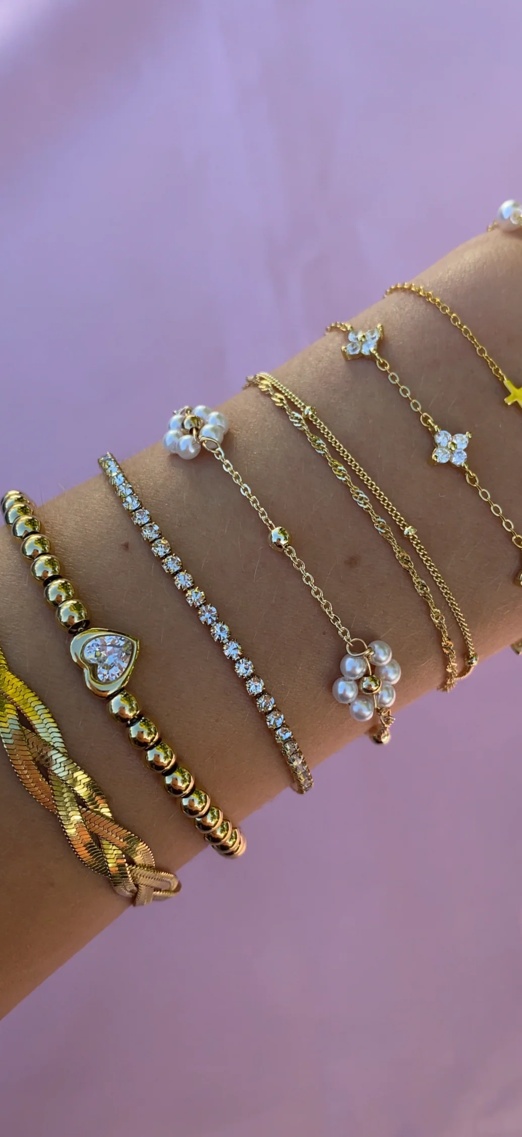 Gold Dainty Aurora Glow Bracelet - Image 2