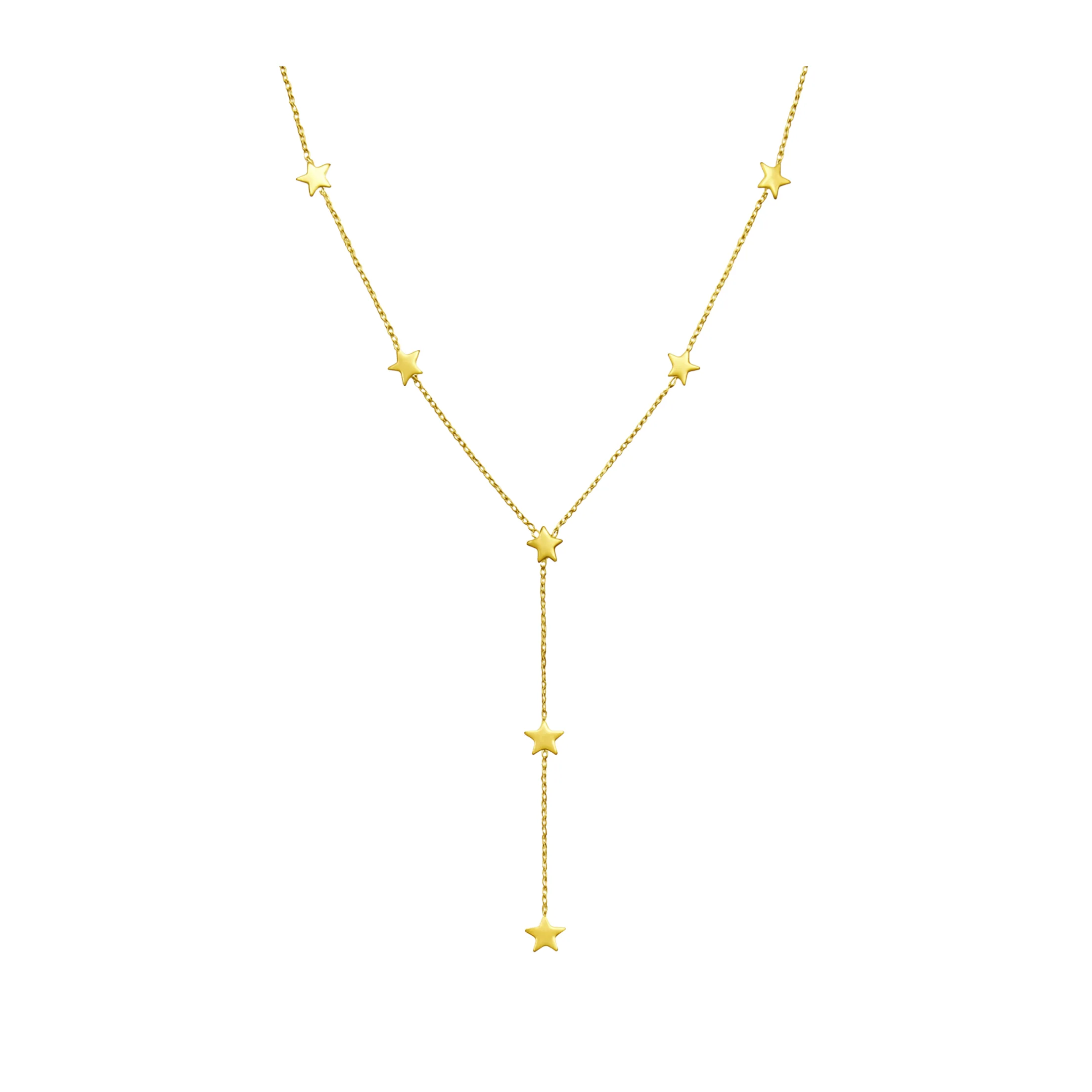 Gold Dangly Star Necklace