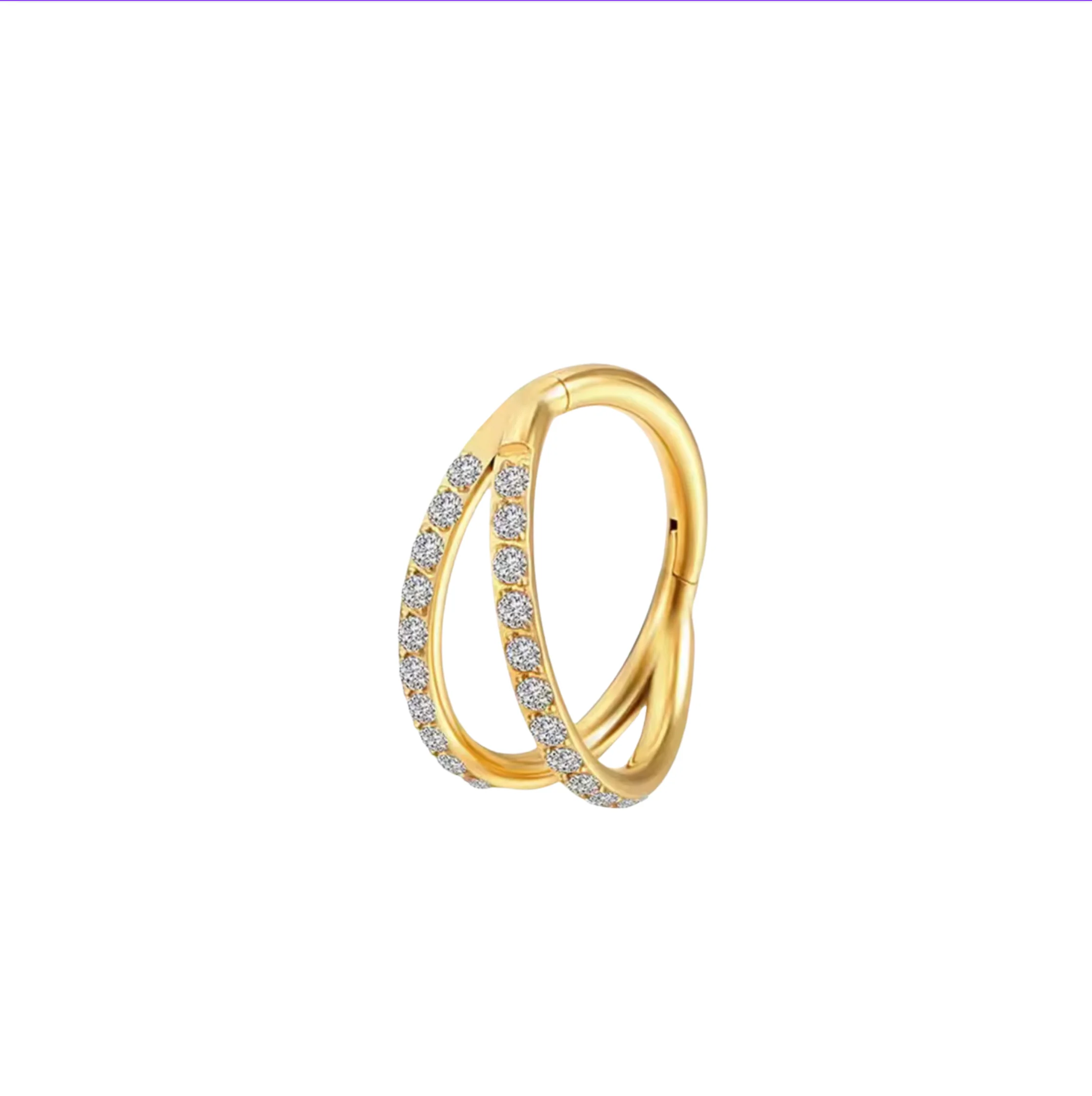 Gold Double Conch Hoops