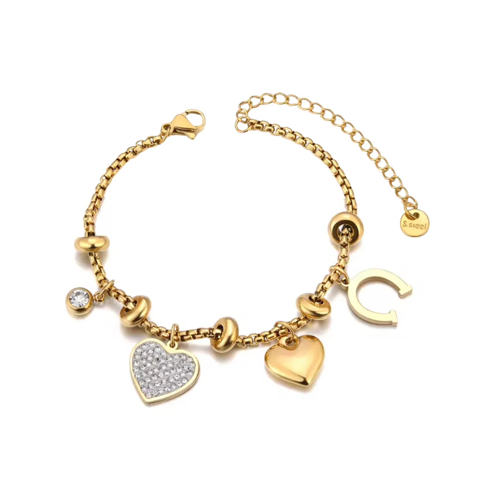 Gold Good Luck Charm Bracelet