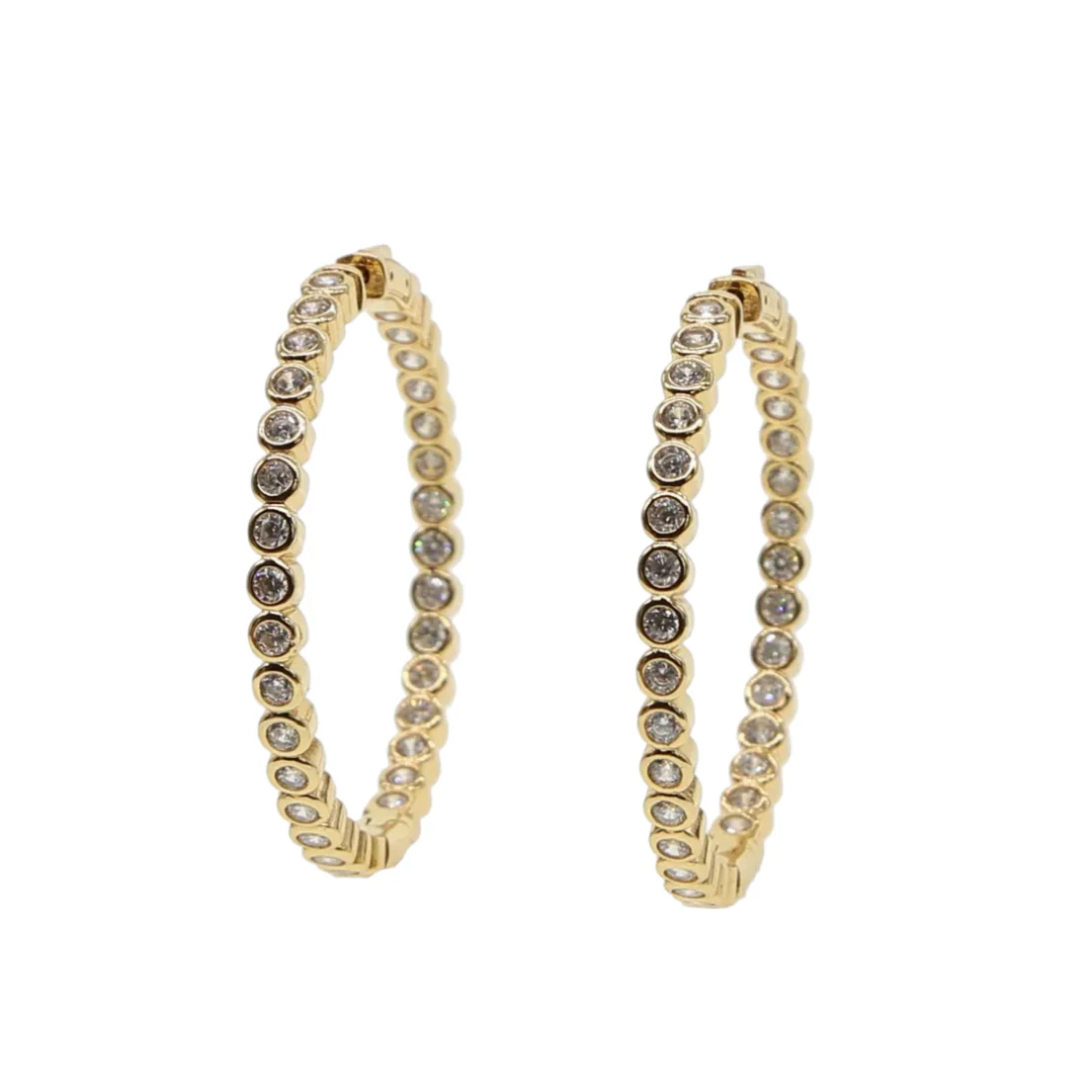 Gold Infinity Big Hoops