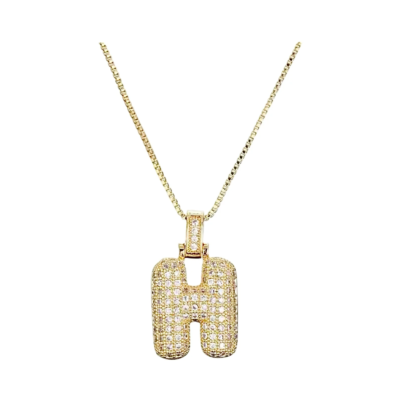 Gold Initial Balloon Necklace - Image 14