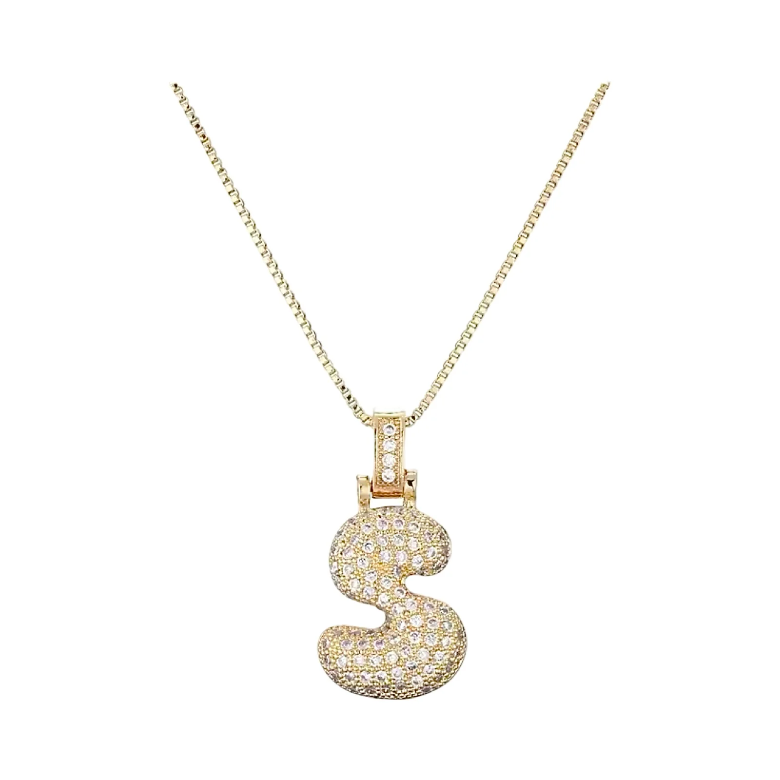 Gold Initial Balloon Necklace - Image 25