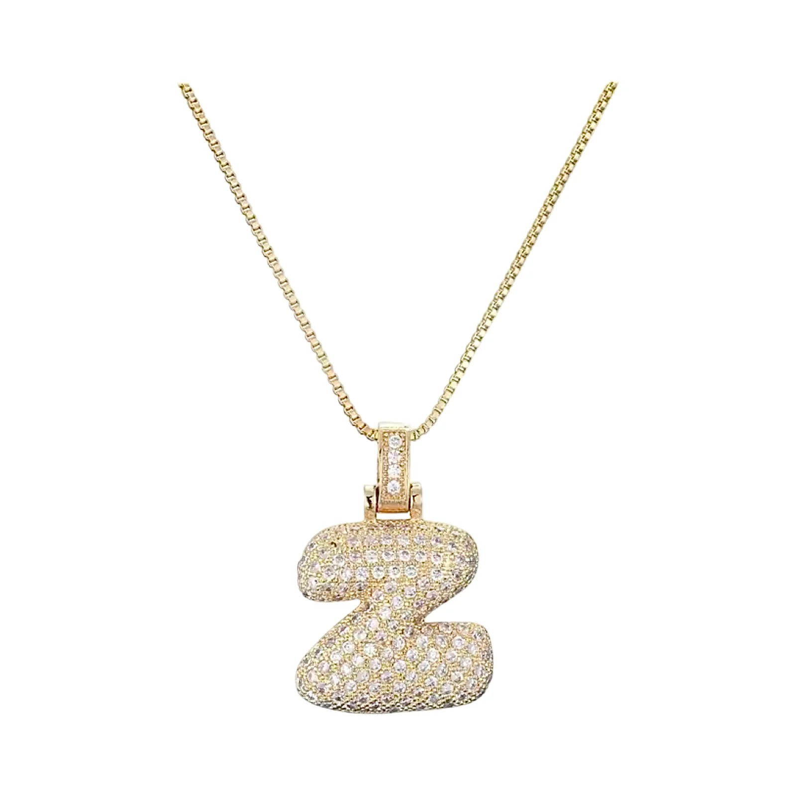 Gold Initial Balloon Necklace - Image 32
