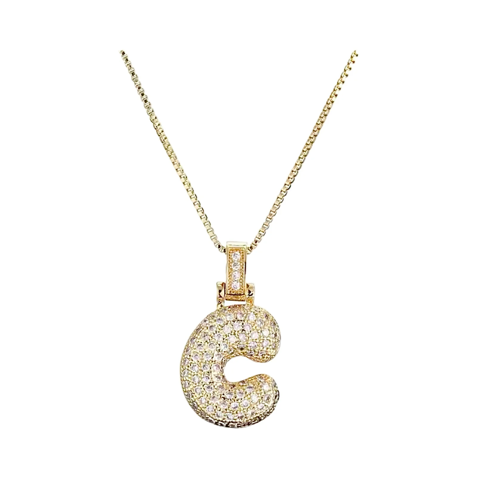 Gold Initial Balloon Necklace - Image 9