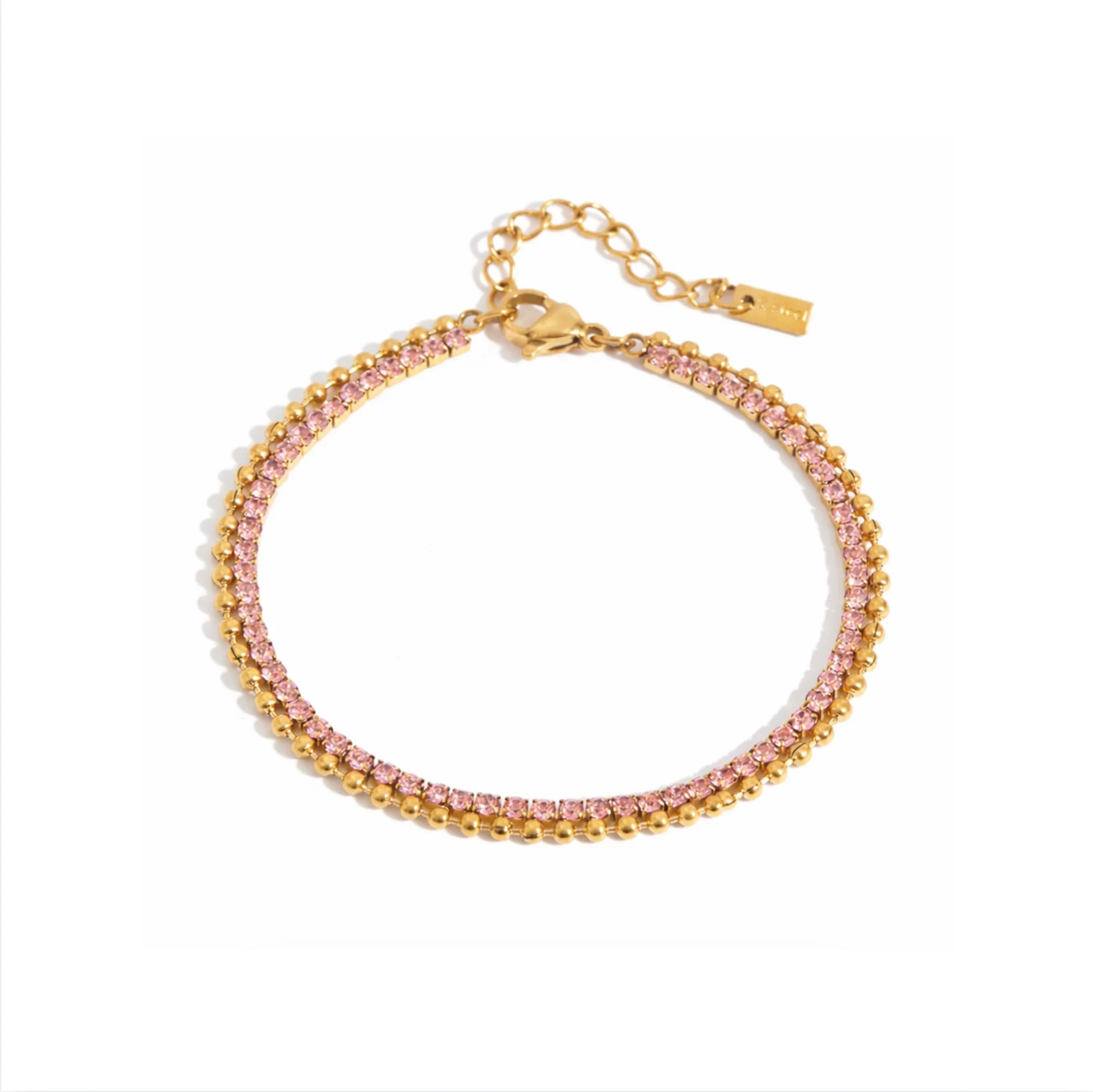 Gold Layered Pink Bracelet
