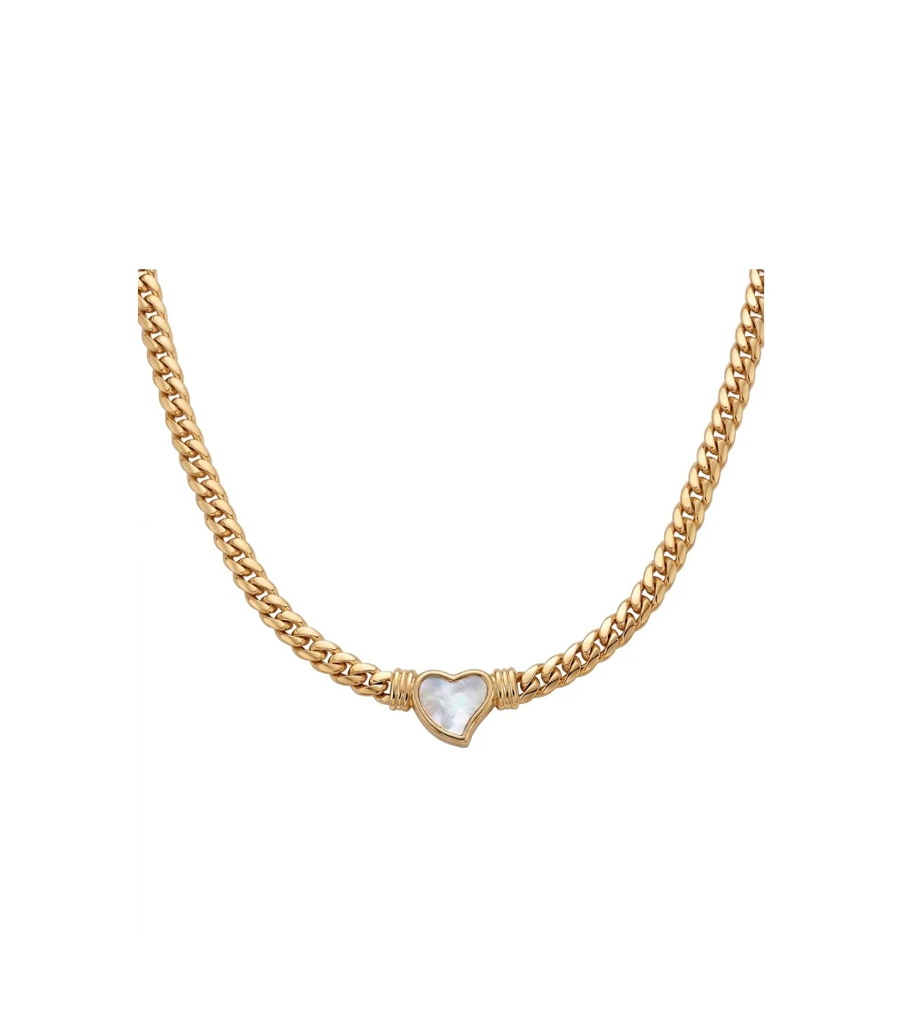 Gold Marble Heart Necklace