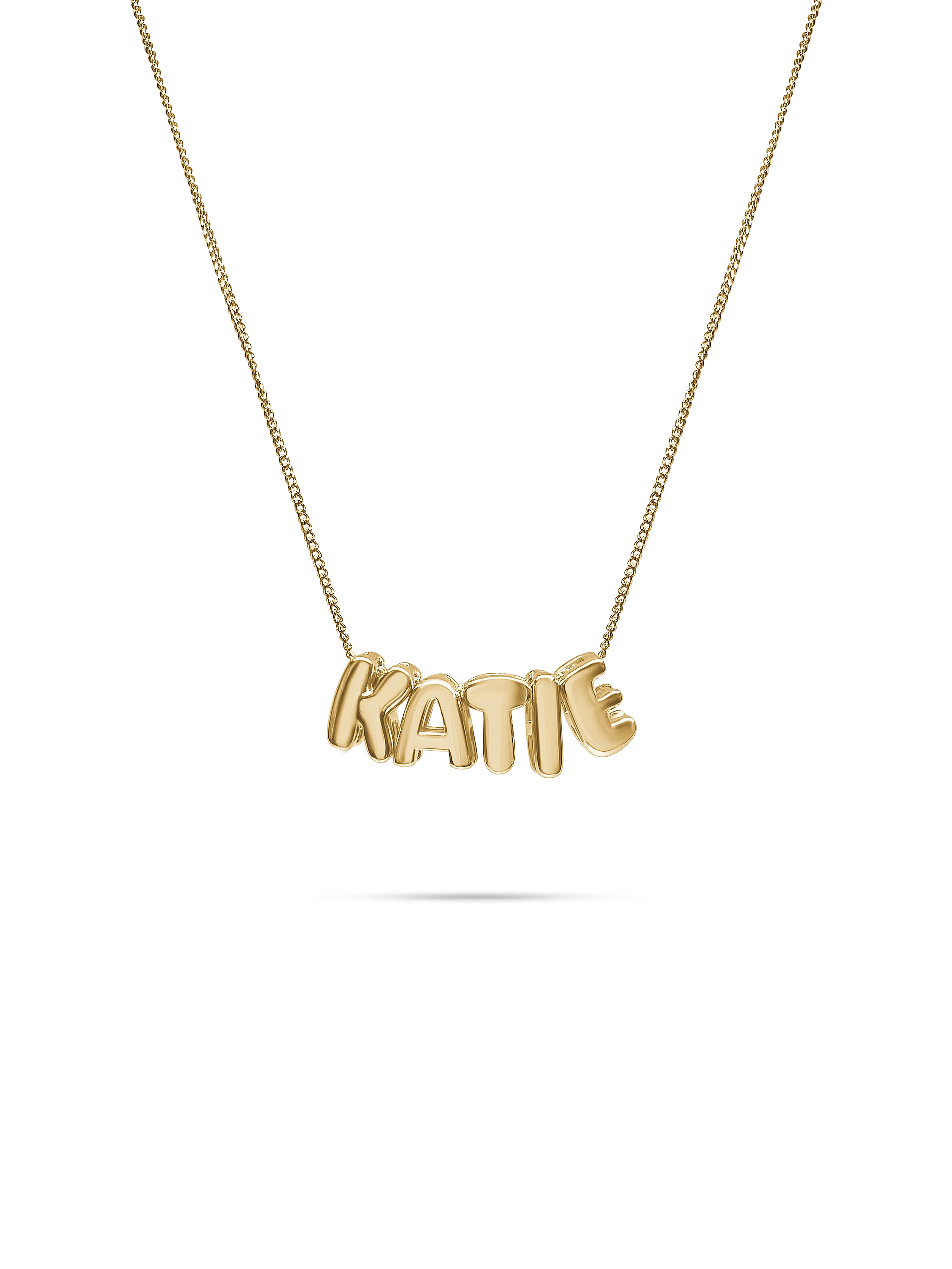 Gold Mini Balloon Personalised Necklace