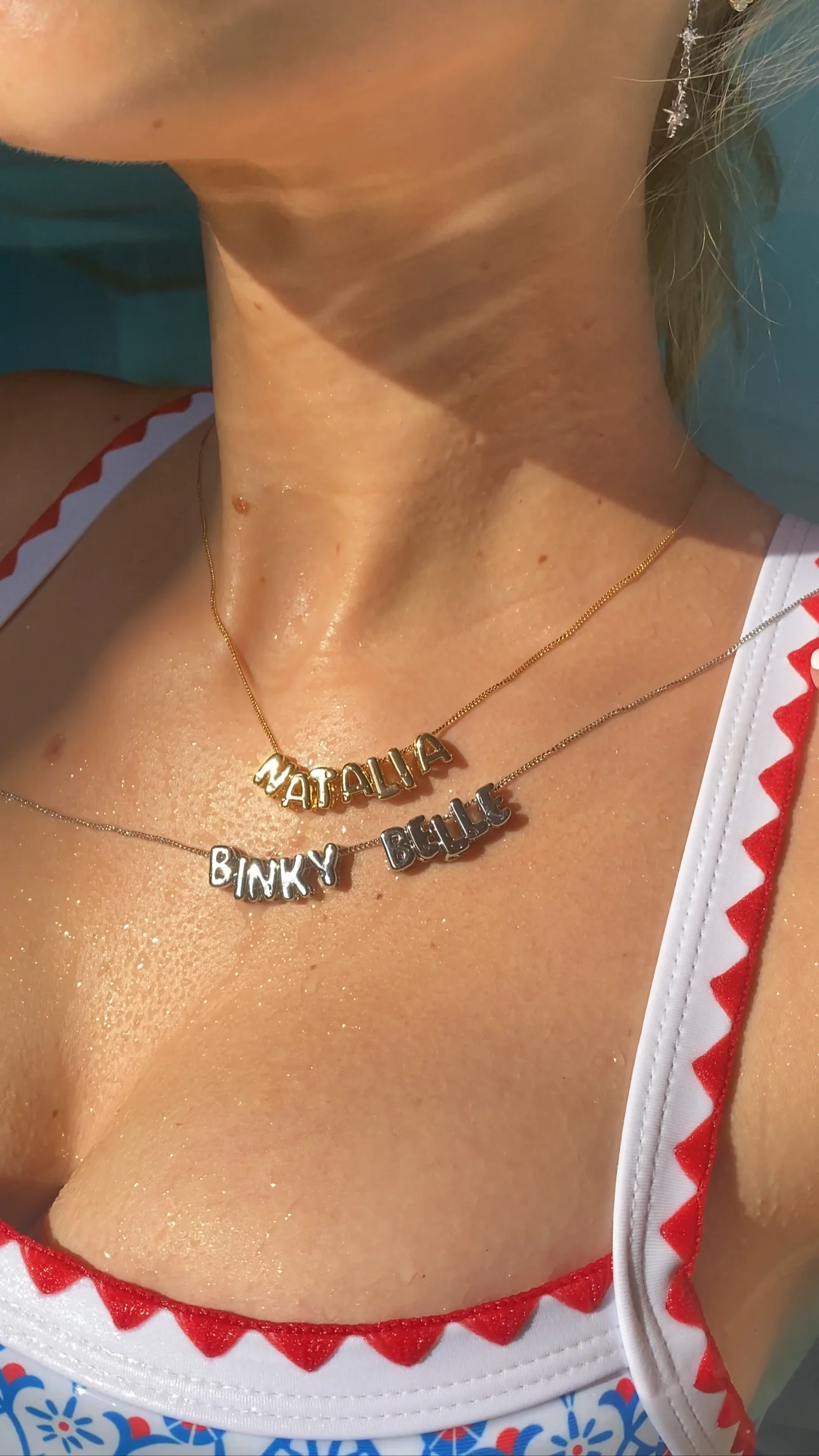 Gold Mini Balloon Personalised Necklace - Image 6