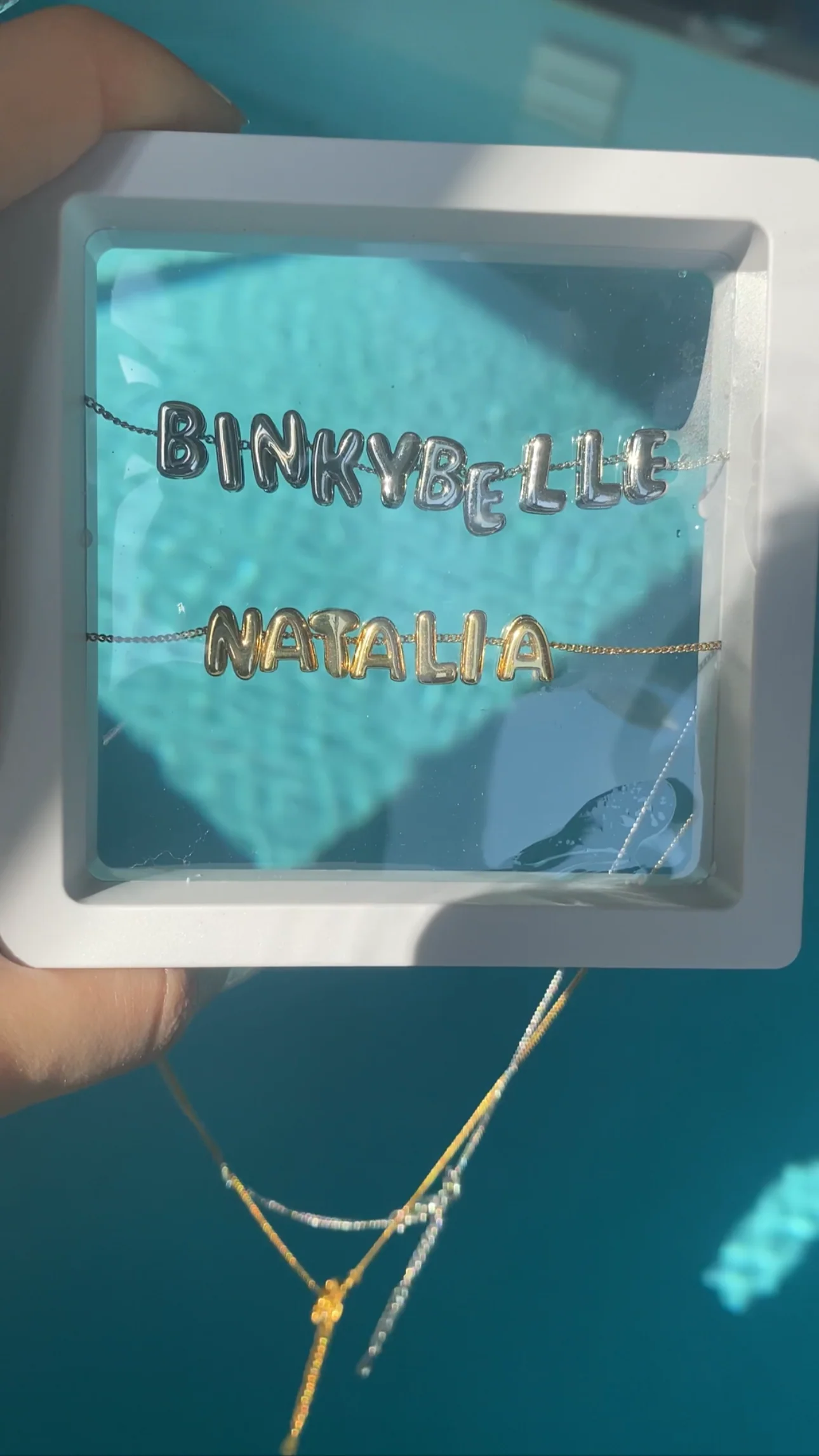 Gold Mini Balloon Personalised Necklace - Image 7
