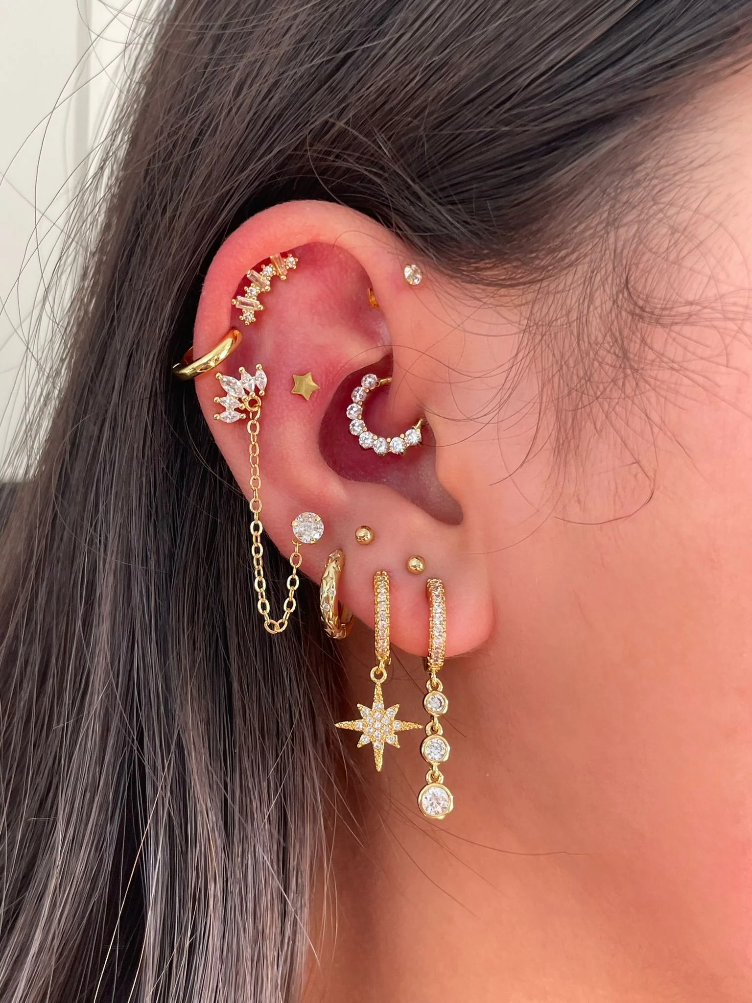 Gold Moon and Star Chain Set - Image 2