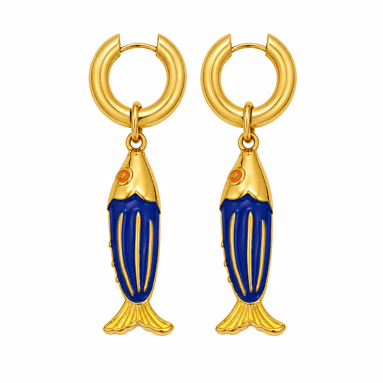 Gold Navy Fish Huggies