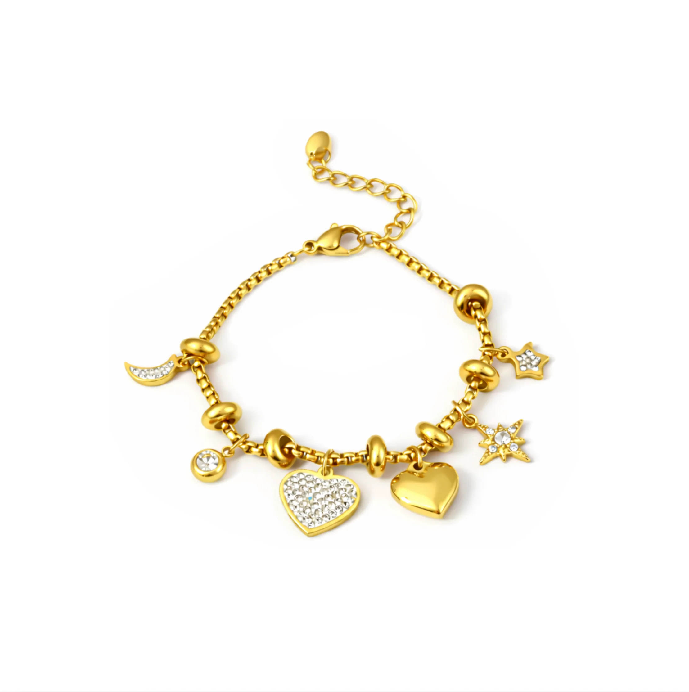 Gold Playful Charm Bracelet