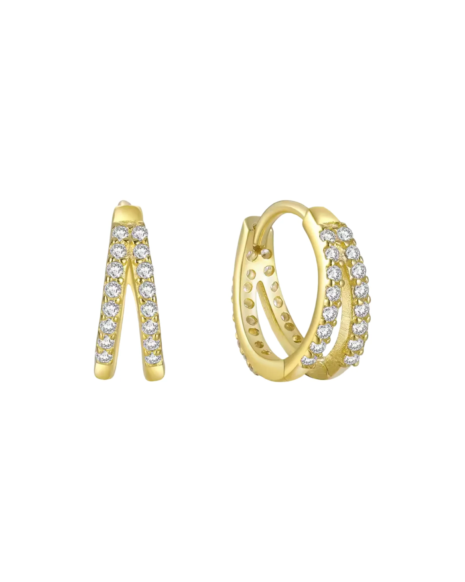 Gold Small Valentine Hoops