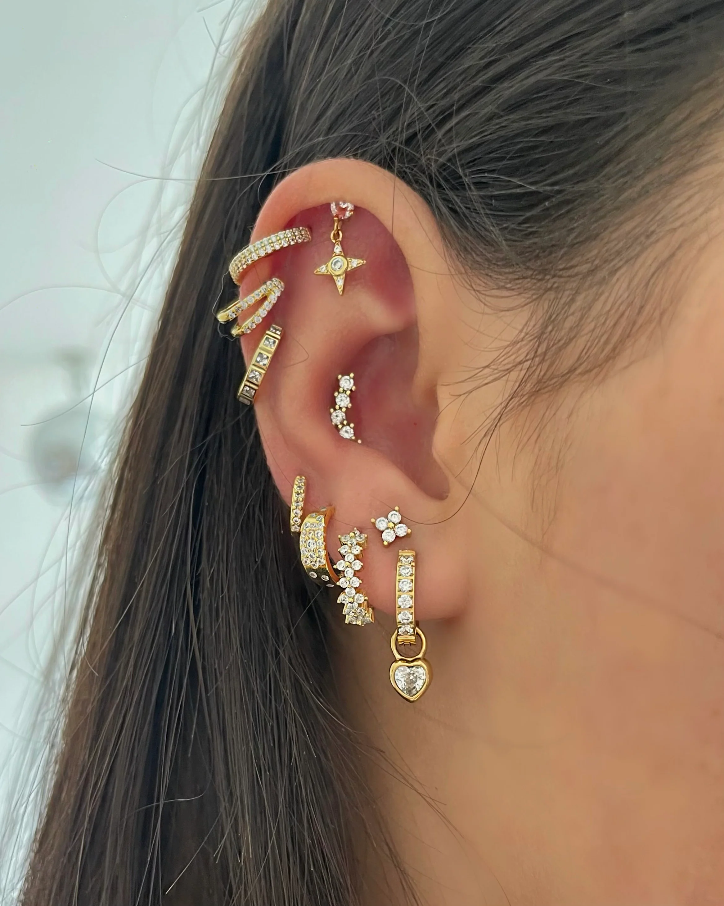 Gold Small Valentine Hoops - Image 2