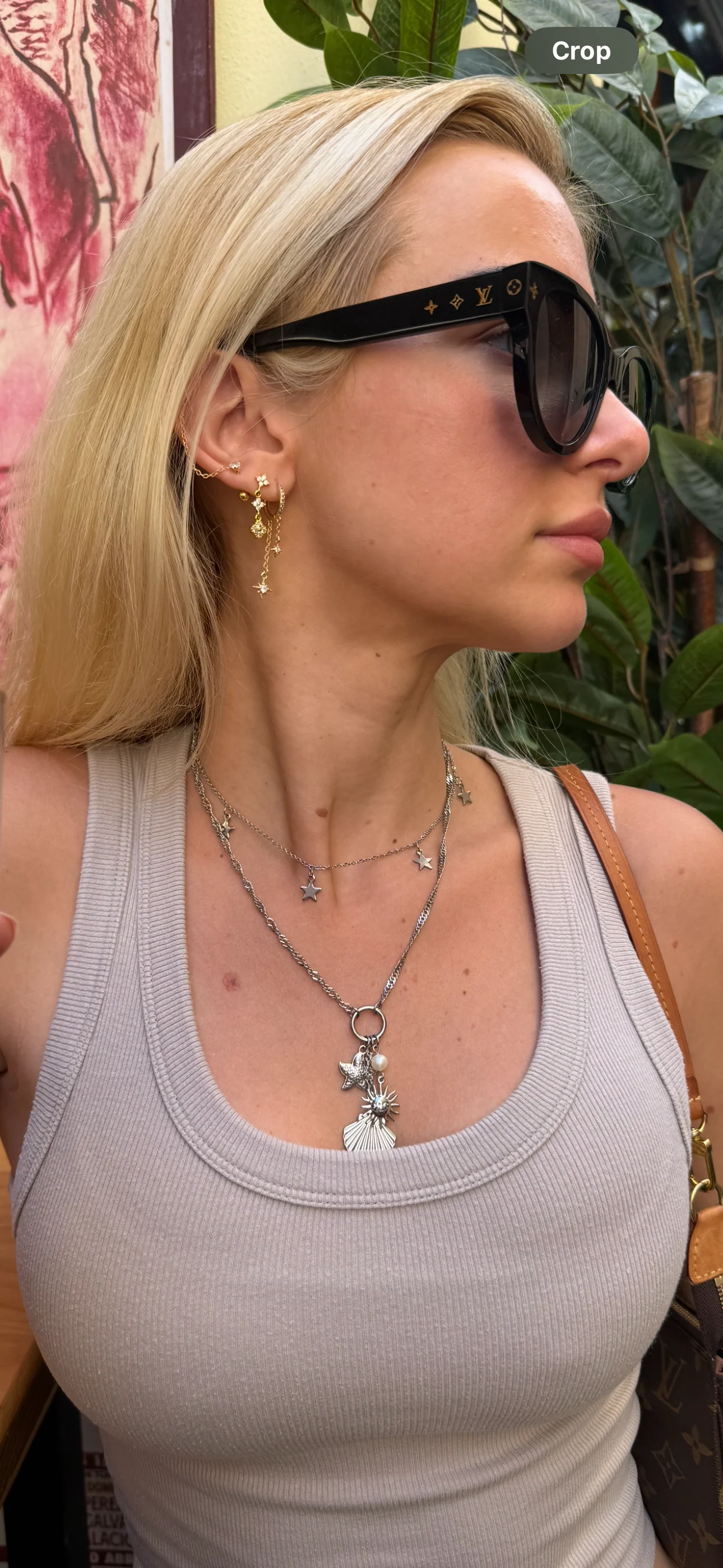 Gold Starfish Shell Sun Necklace - Image 3