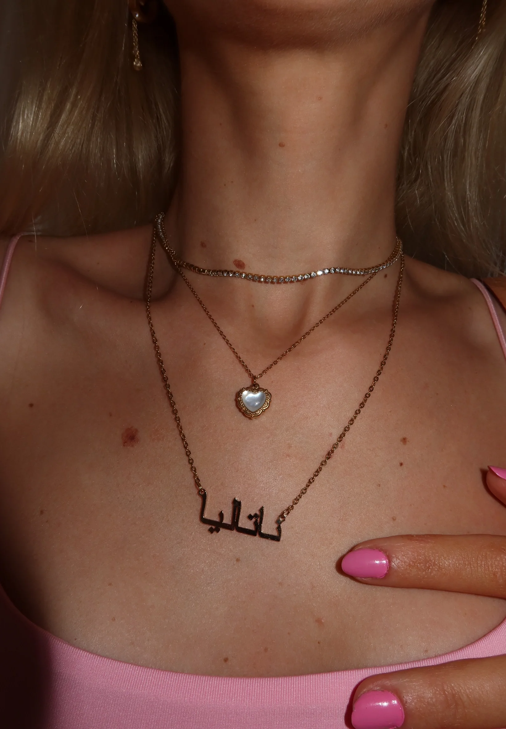 Gold Tennis Necklace - Image 4