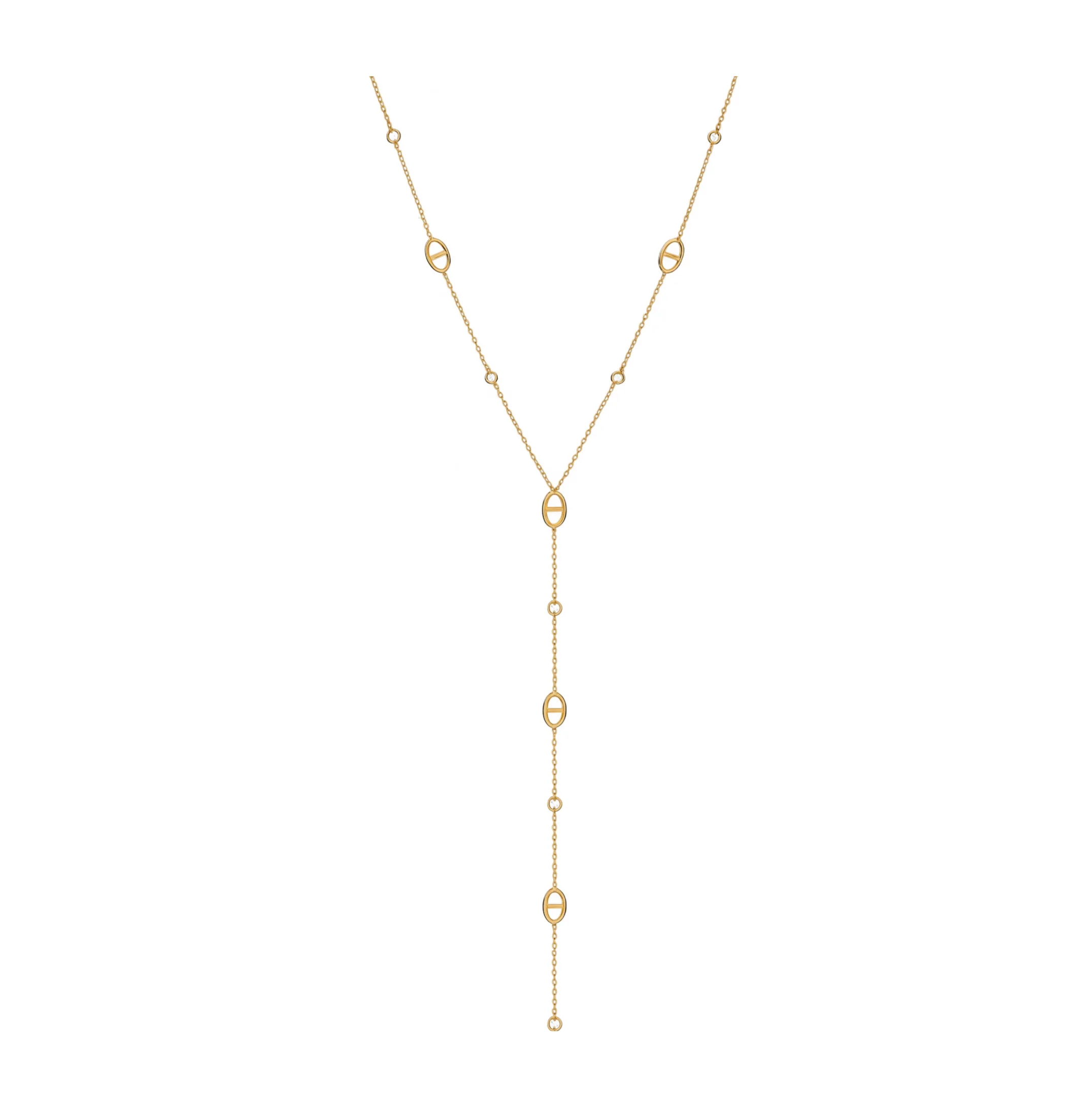 Gold Trendy Y Necklace
