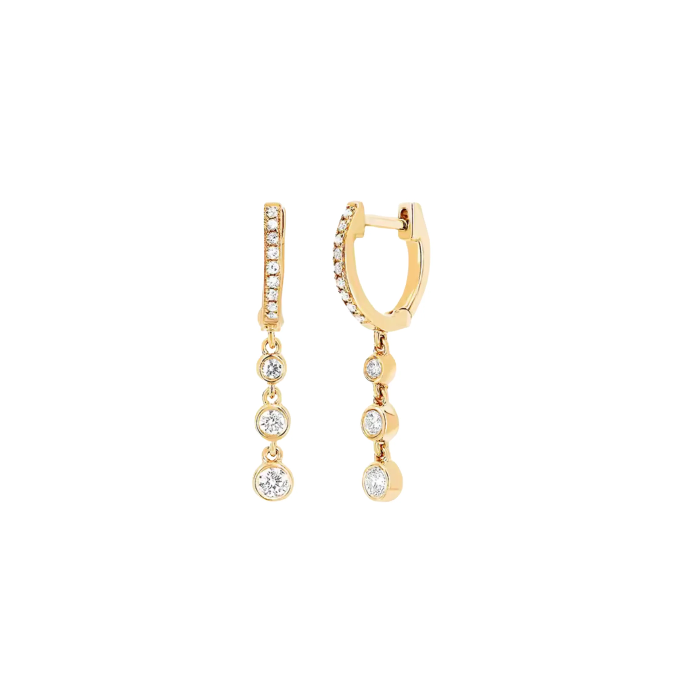 Gold Triple Crystal Huggies
