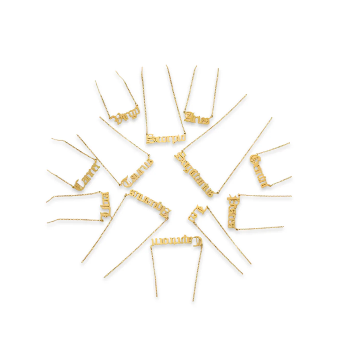 Gold Zodiac Necklaces - Image 2