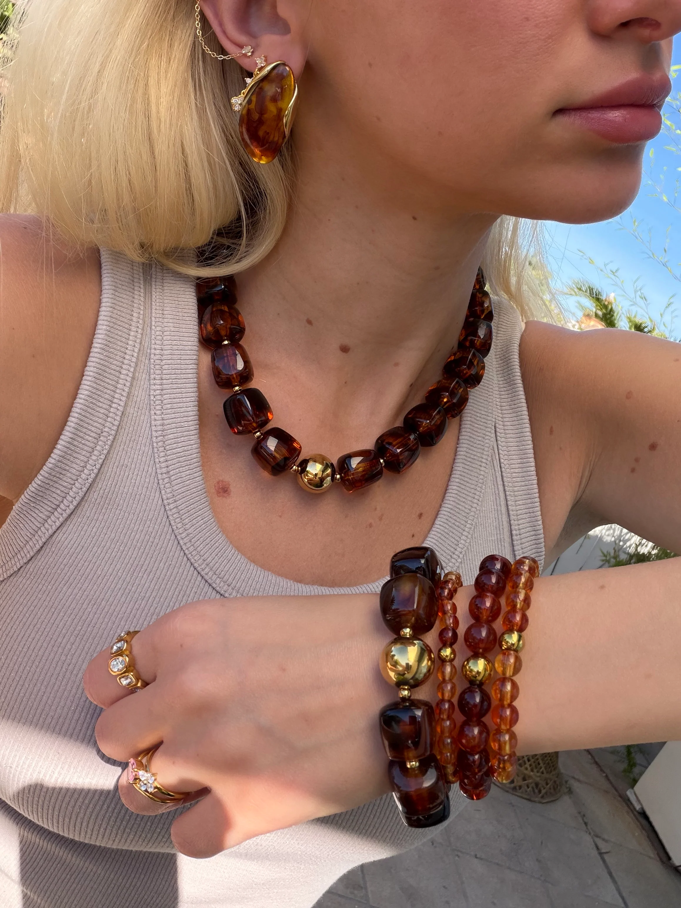 Pink Marble Studs - Image 6