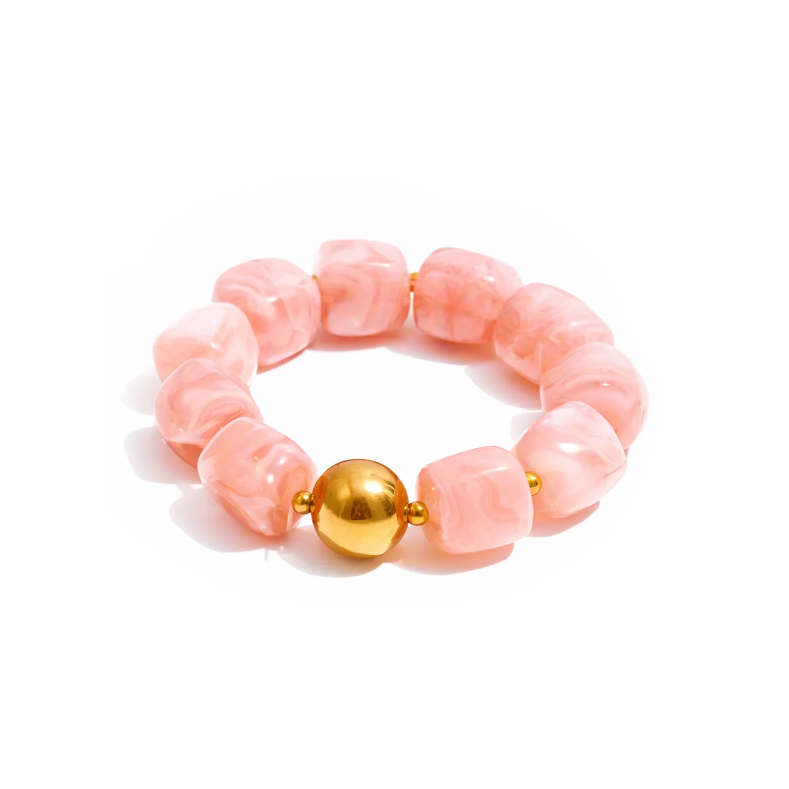 Pink Thick Bead Bracelet