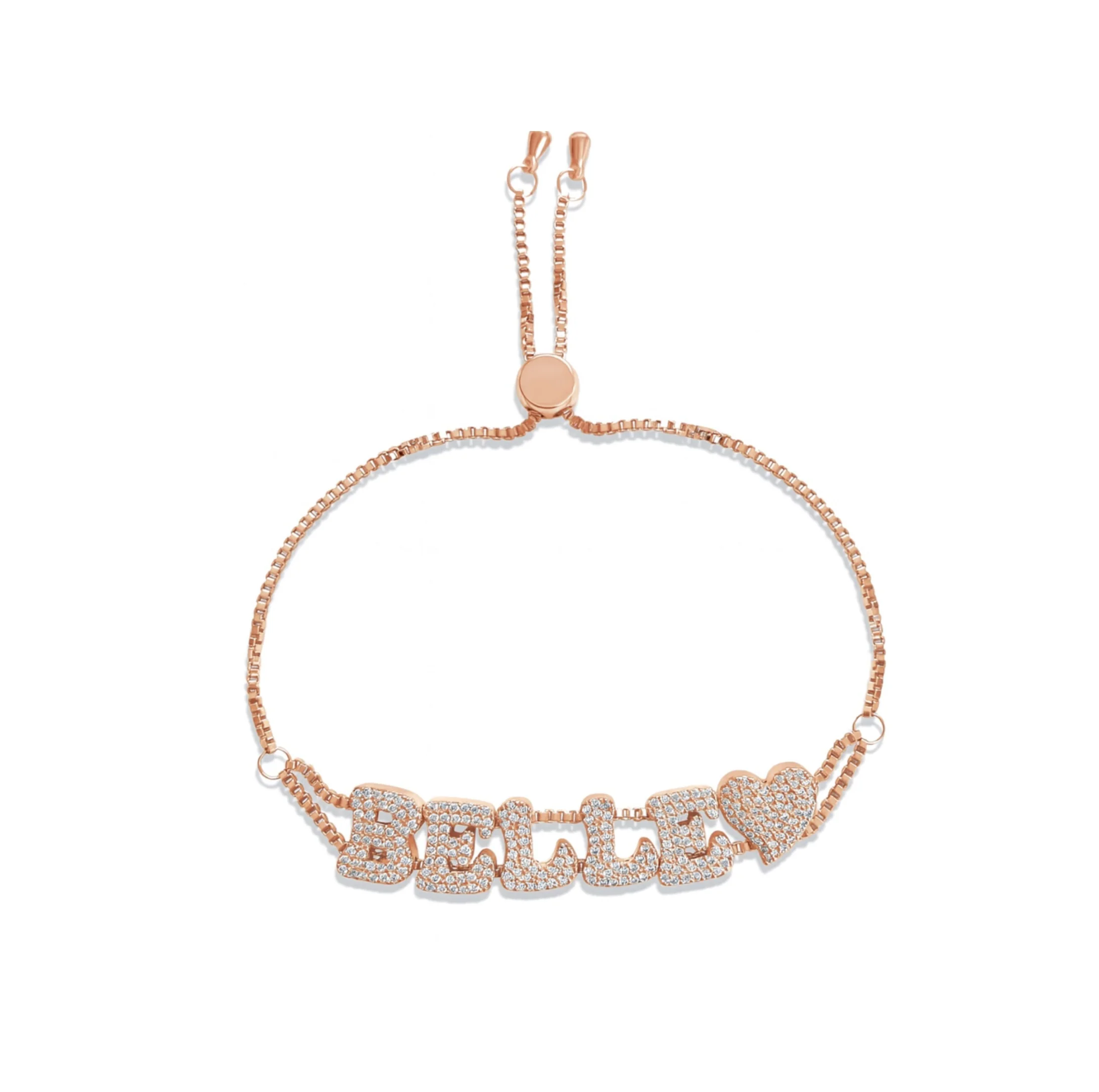 Rose Gold Icy Personalised Name Bracelet