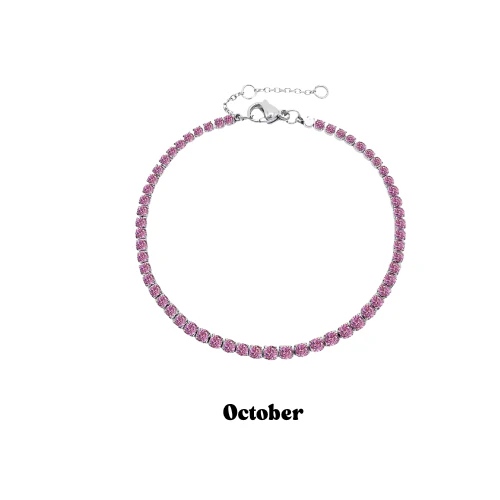 Silver Birthstone Bracelet - Image 11