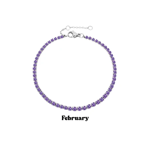 Silver Birthstone Bracelet - Image 2