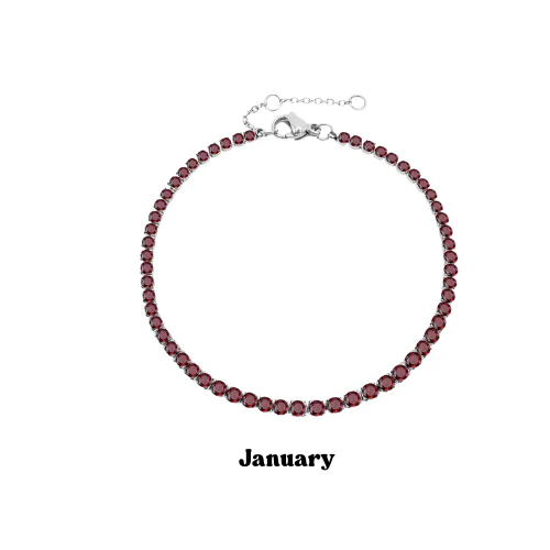 Silver Birthstone Bracelet - Image 3