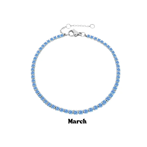 Silver Birthstone Bracelet - Image 4