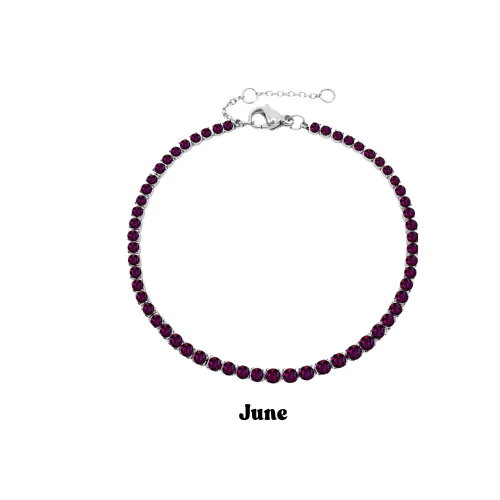 Silver Birthstone Bracelet - Image 7
