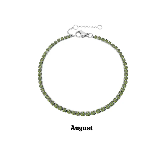 Silver Birthstone Bracelet - Image 9