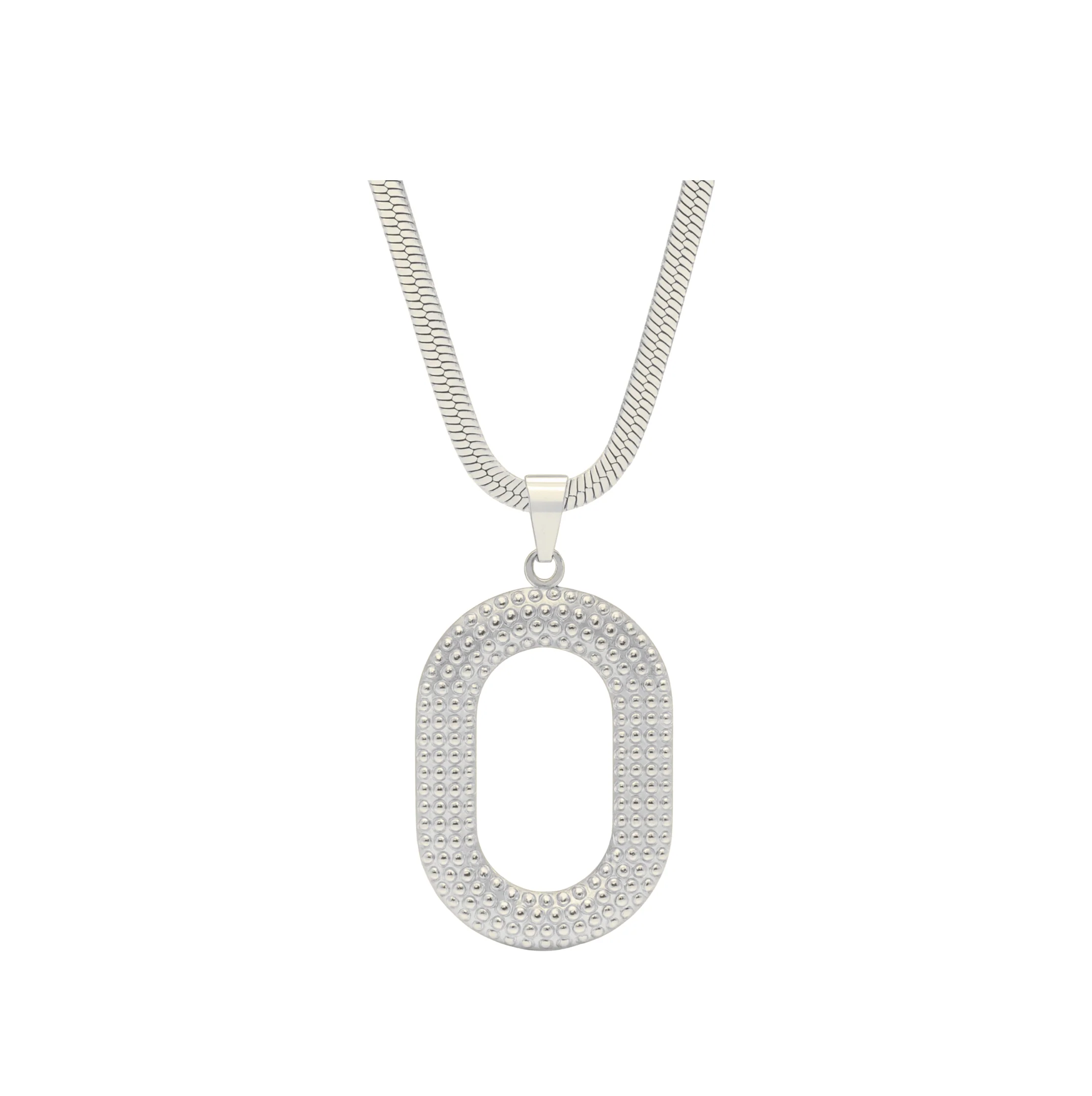 Silver Bubbly Circle Necklace