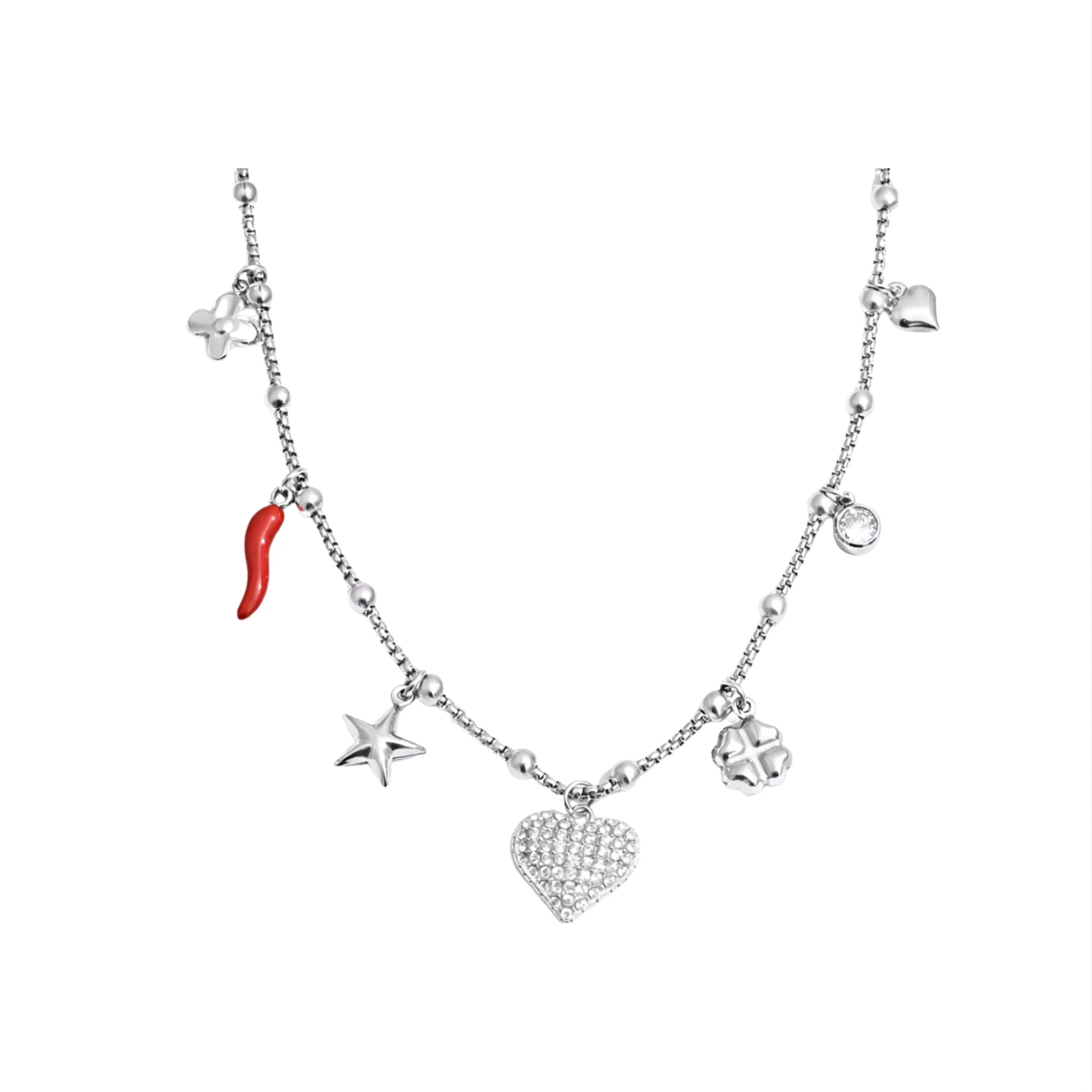 Silver Chilli Charm Necklace