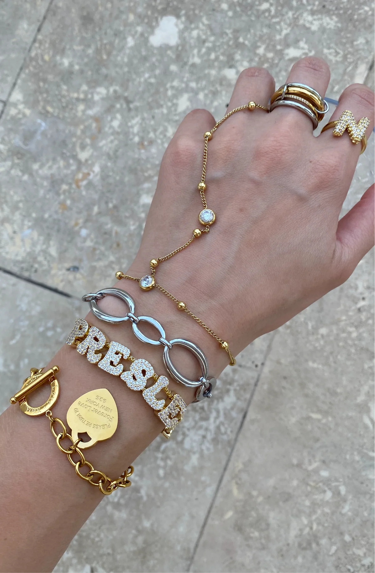 Silver Circular Bracelet - Image 3