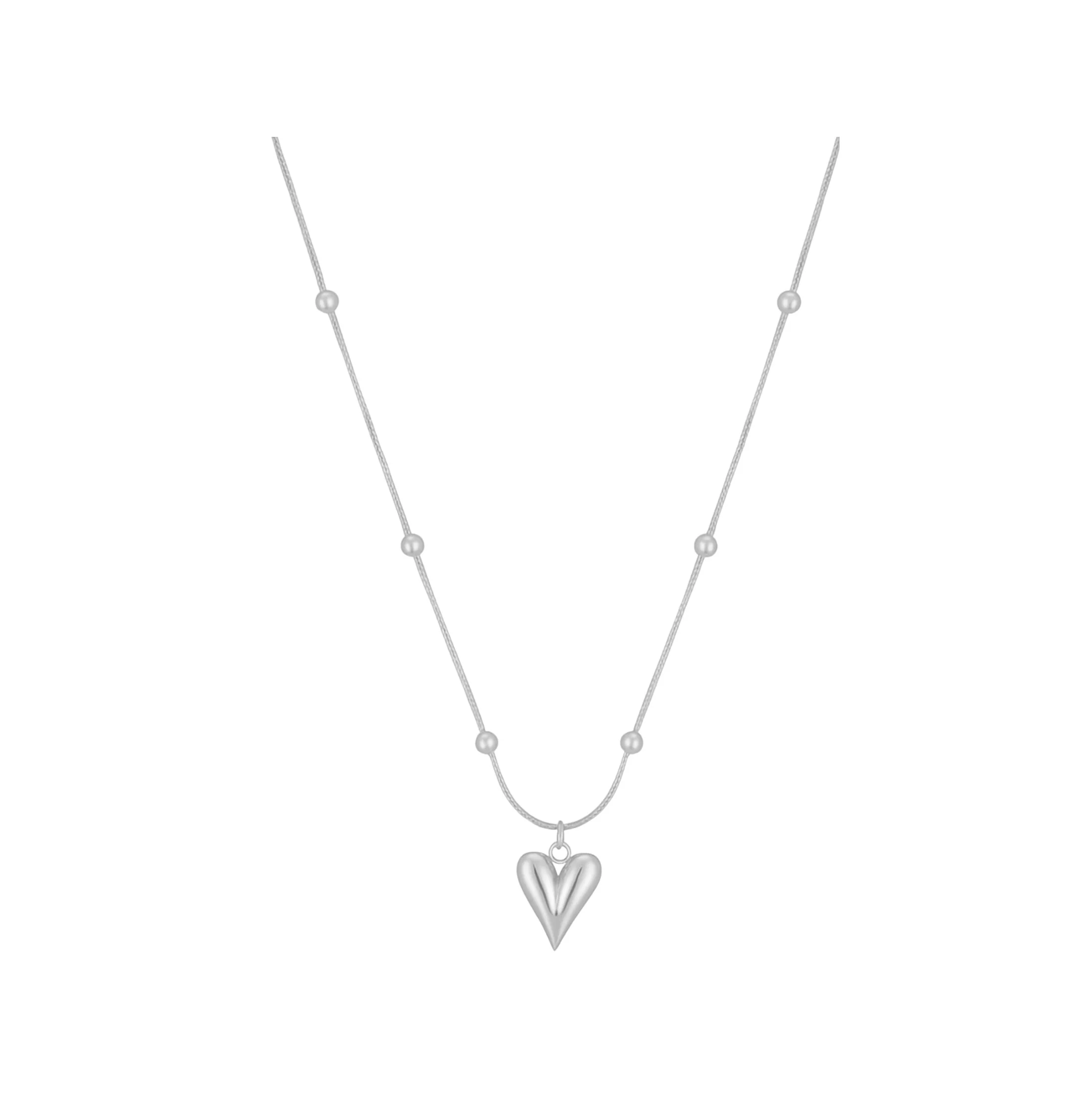 Silver Classy Heart Necklace