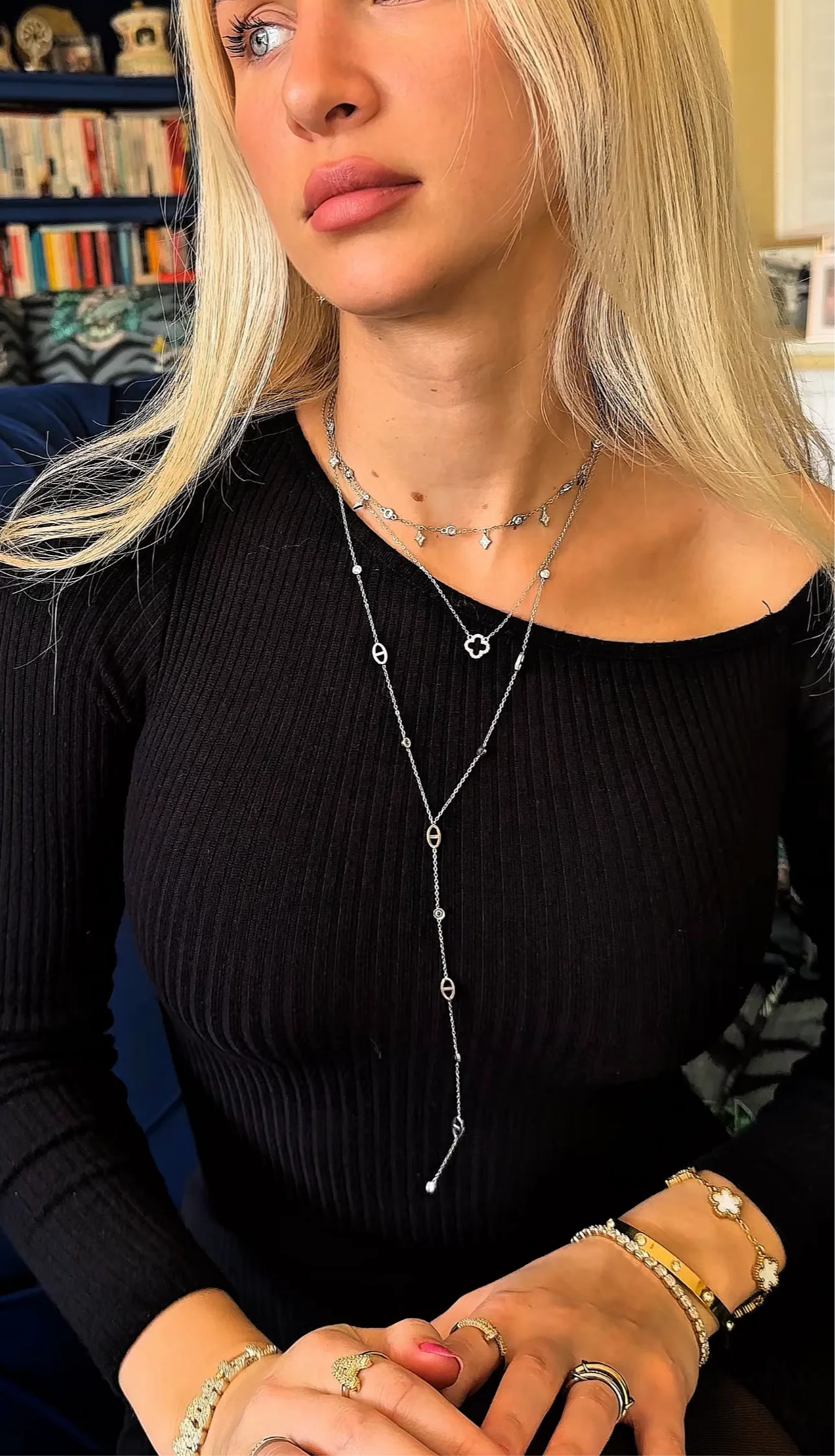 Gold Clover Necklace - Image 2