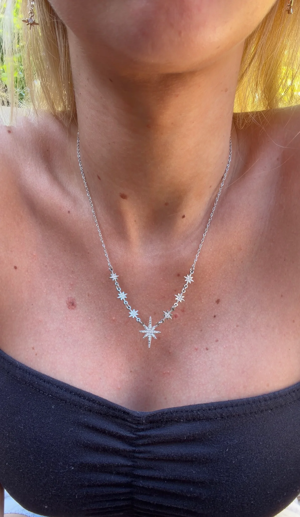 Silver Cosmic 7 Star Necklace - Image 4