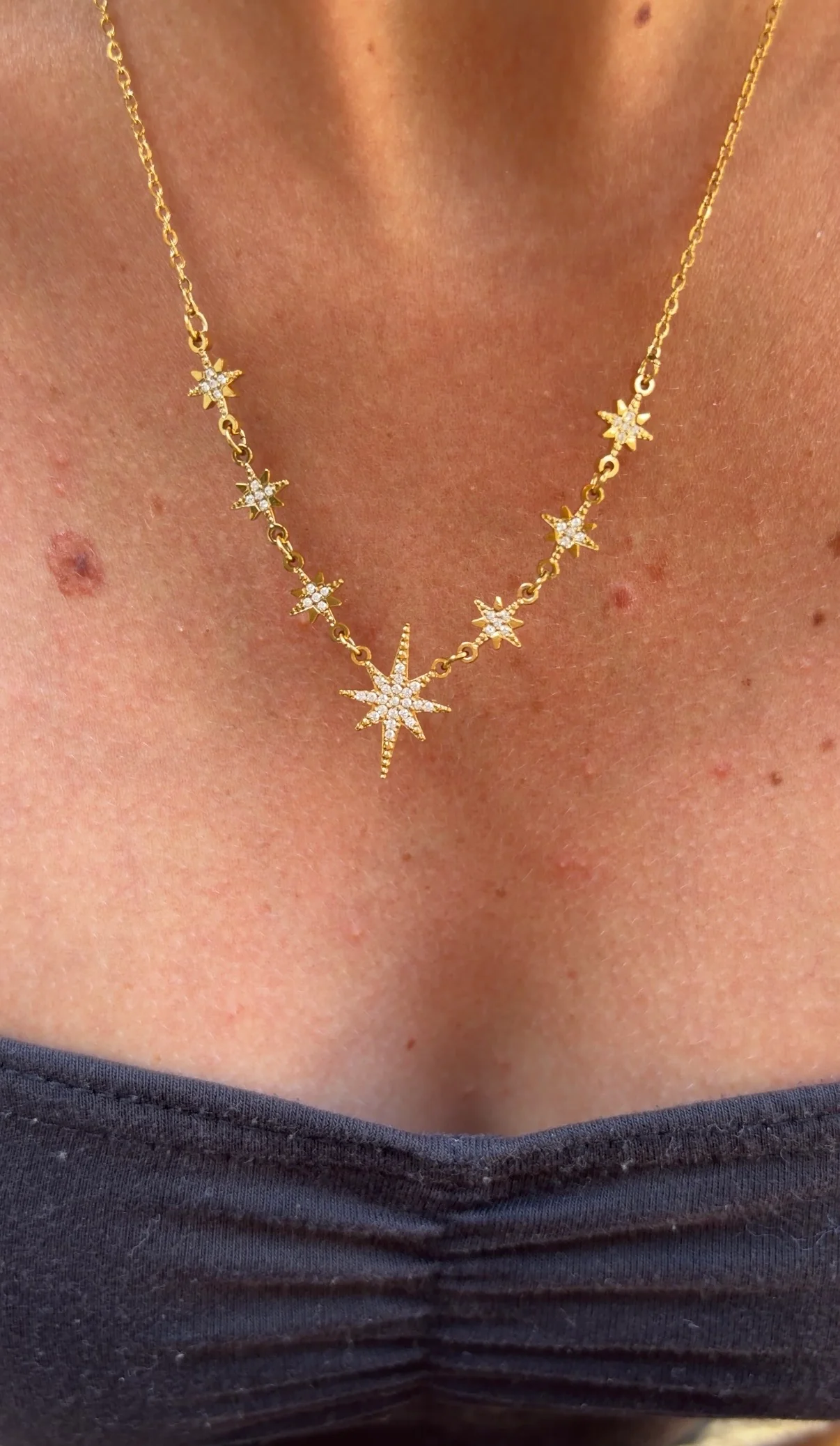 Silver Cosmic 7 Star Necklace - Image 5