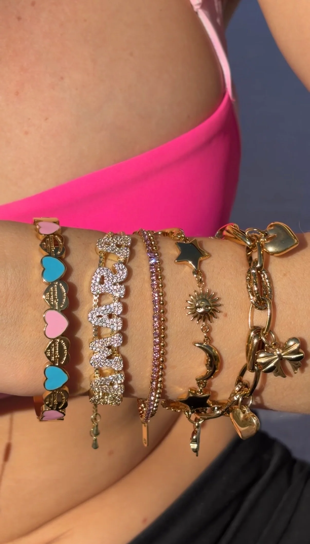Silver Crowded Charm Bracelet - Image 2