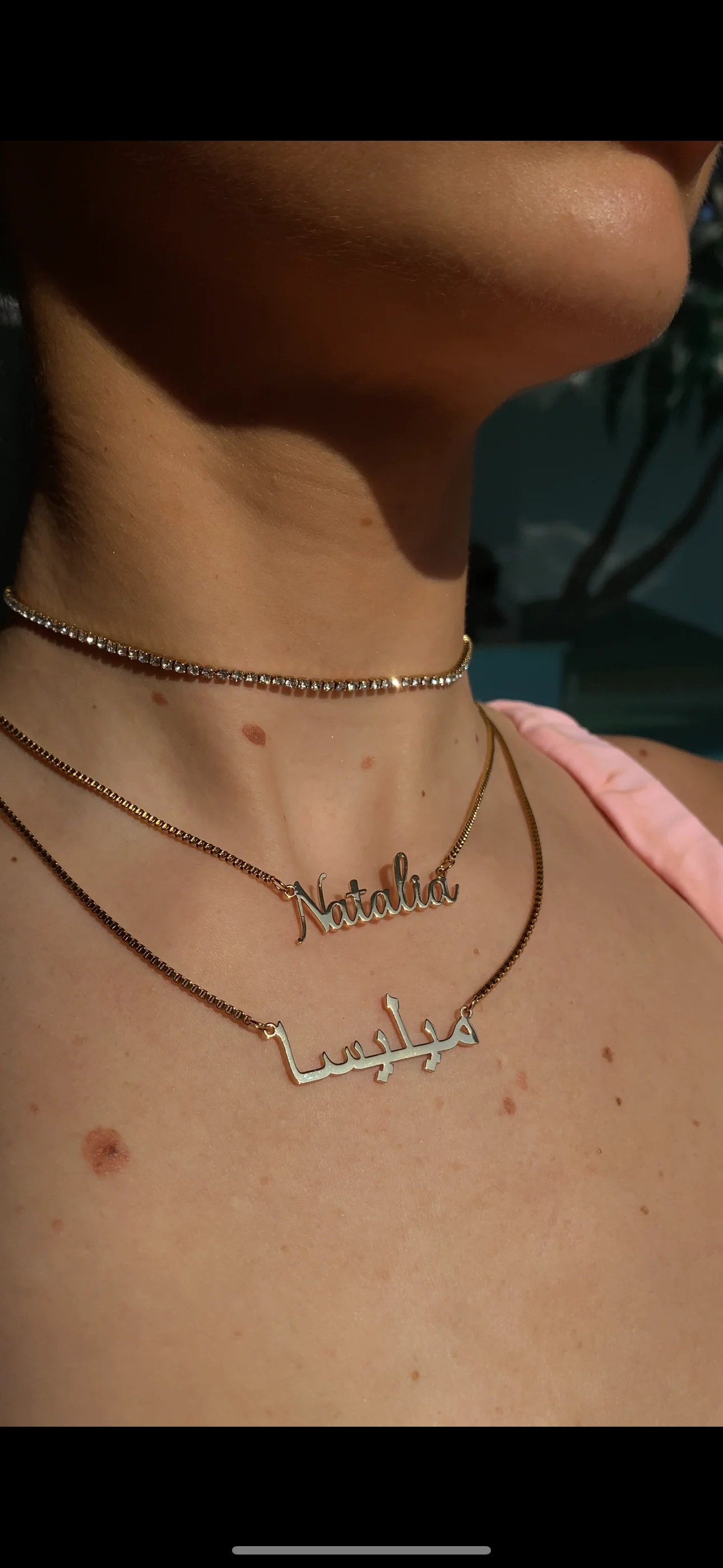 Silver Personalised Arabic Necklace - Image 4
